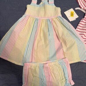 NWT 3 LITTLE GIRLS OUTFITS, SIZE 18 MONTHS, FROM DILLARDS